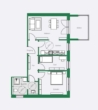 Grundriss- Typ 10 - Barrierefrei geschnittene Wohnung im Erstbezug // Absoluter Wohnkomfort auf 77 m² // ab März 2025