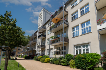 RARITÄT // Hochwertige Wohnung mit Parkett und Balkon im „Klangwerk“ in Leipzig-Stötteritz, 04299 Leipzig, Erdgeschosswohnung