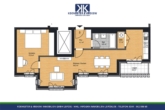 Grundriss WE 08 - EXKLUSIVER ERSTBEZUG // moderne 2-Raum-Wohnung mit Wannenbad & Loggia // Wohnkomfort pur!